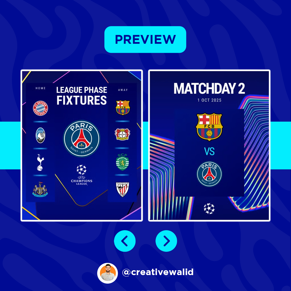10 Canva Templates - CHAMPIONS LEAGUE