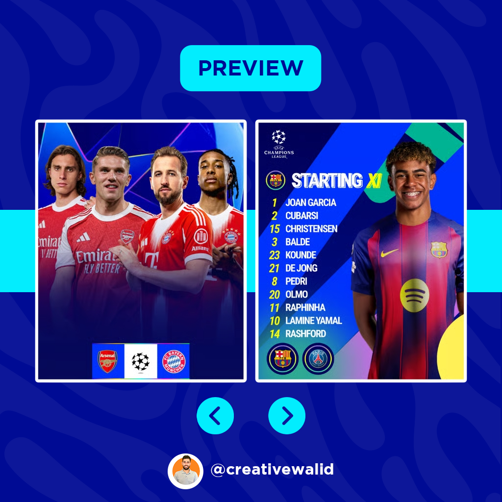 10 Canva Templates - CHAMPIONS LEAGUE