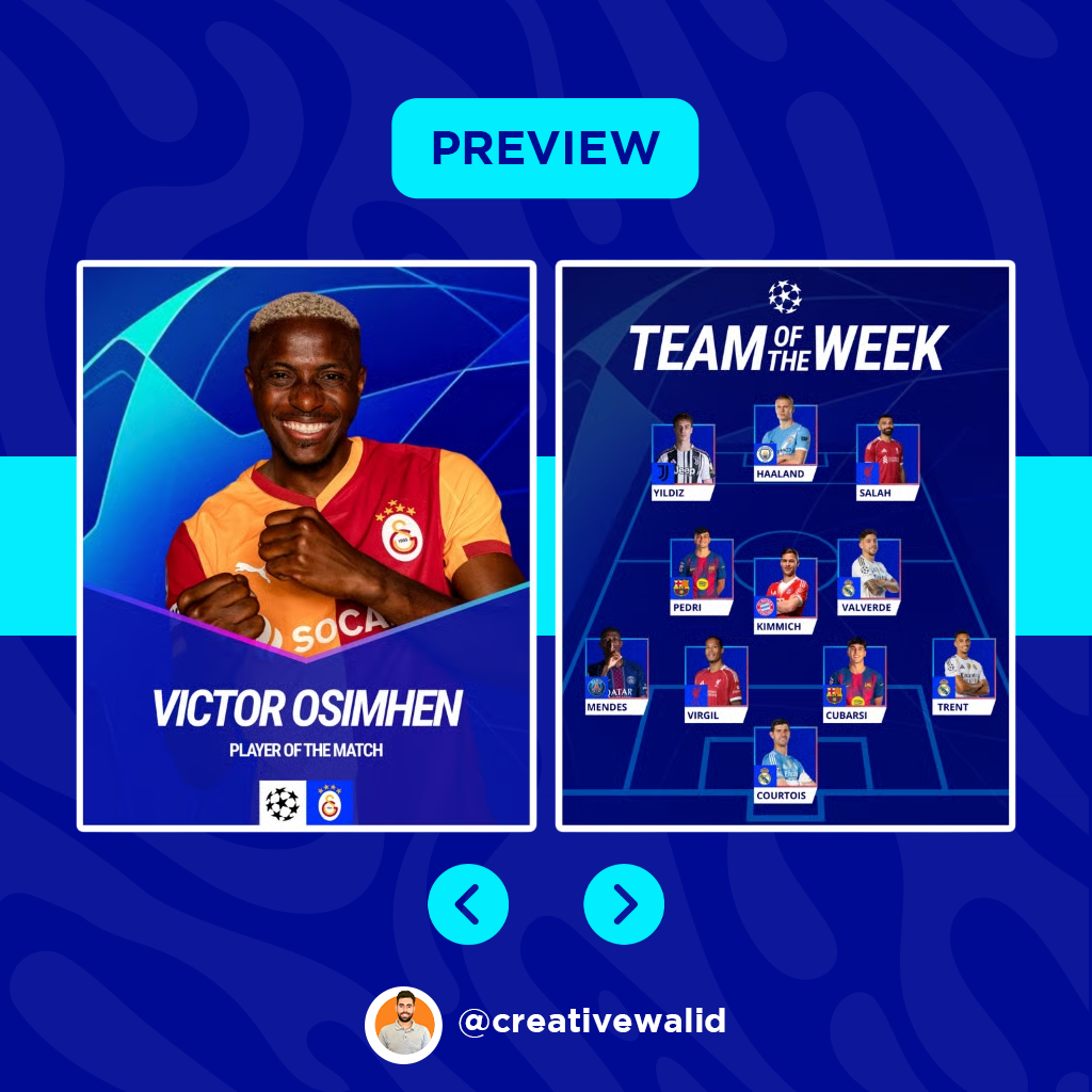 10 Canva Templates - CHAMPIONS LEAGUE